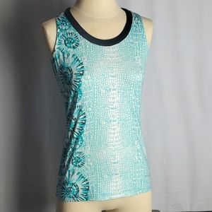 BOLLÉ ATHLETIC TOP, SMALL, BLUE, UNIQUE PATTERN, NO FLAWS